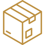 Parcel symbol representing parcel collection and services at Krans